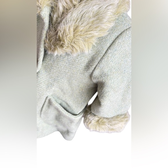 Macleod Kids Italian Wool Double-Breasted Coat with Faux Fur Trim - Picture 4 of 7